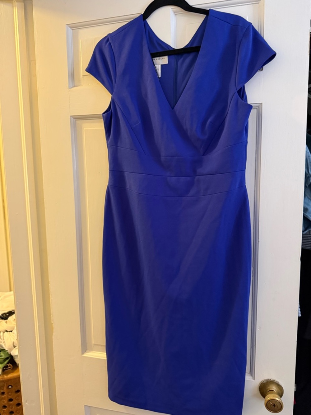 Donna Morgan Cobalt Blue Cap Sleeve Sheath Dress